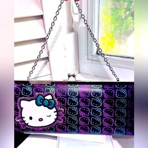 🦄💖 Vintage 2007 Hello Kitty Chain Shoulder Bag / Clutch 💖🦄 🎀 Rare Item 💖🦄